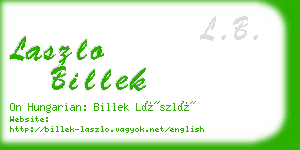 laszlo billek business card